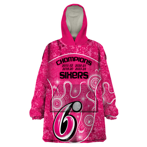 custom-sydney-sixers-cricket-wearable-blanket-hoodie-the-fourth-time-champions-aboriginal