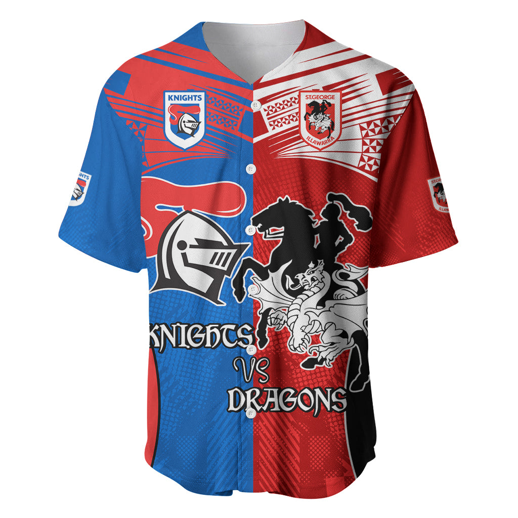 NRL Dragons and Knights Sporty Style Baseball Jersey