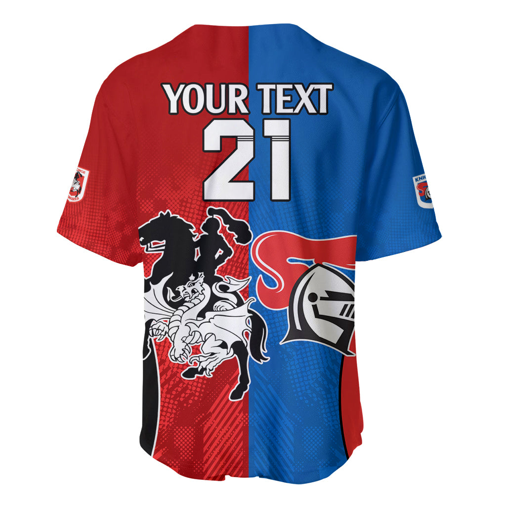 NRL Dragons and Knights Sporty Style Baseball Jersey