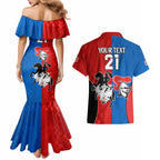 NRL Dragons and Knights Sporty Style Couples Matching Mermaid Dress and Hawaiian Shirt