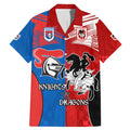 NRL Dragons and Knights Sporty Style Family Matching Mermaid Dress and Hawaiian Shirt