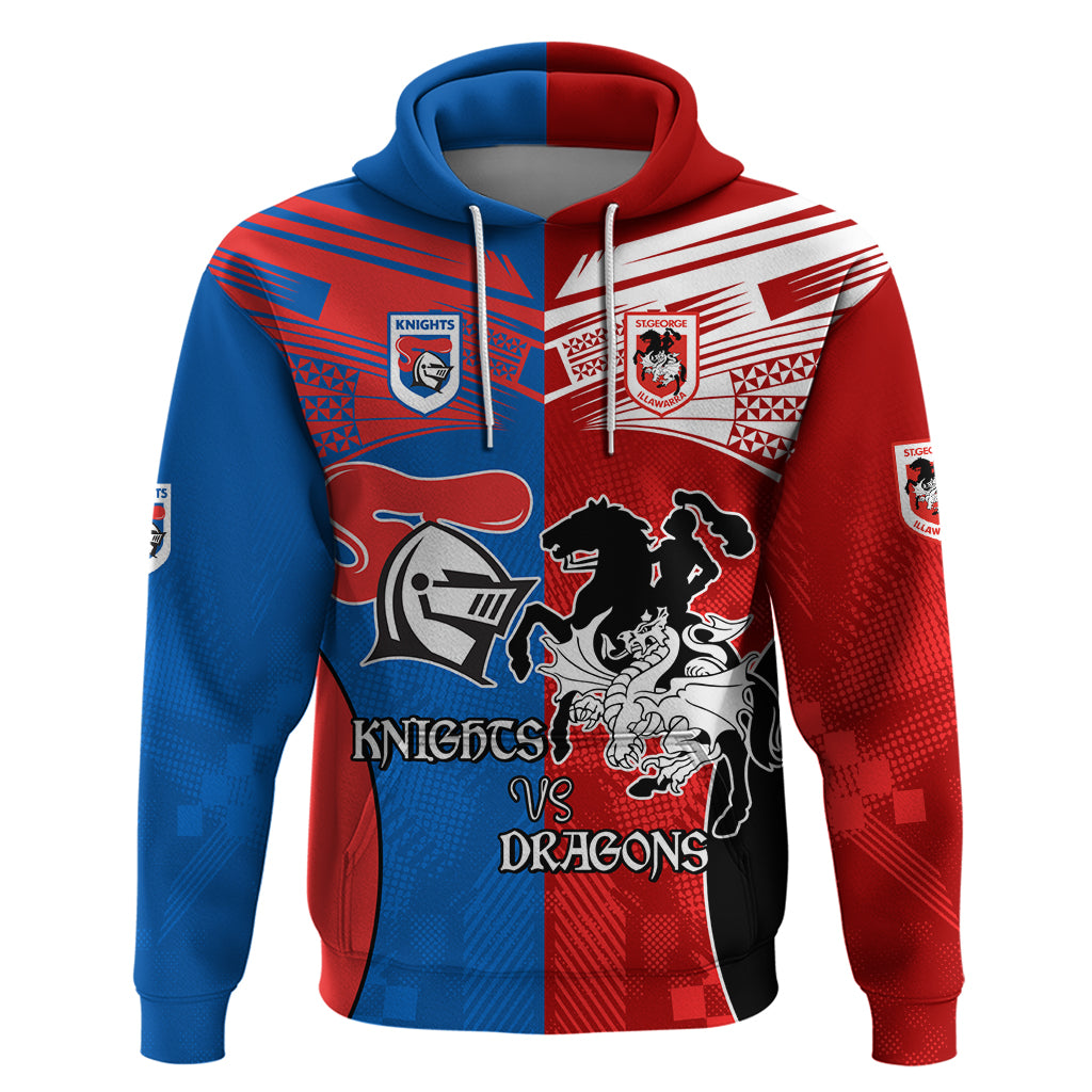 NRL Dragons and Knights Sporty Style Hoodie