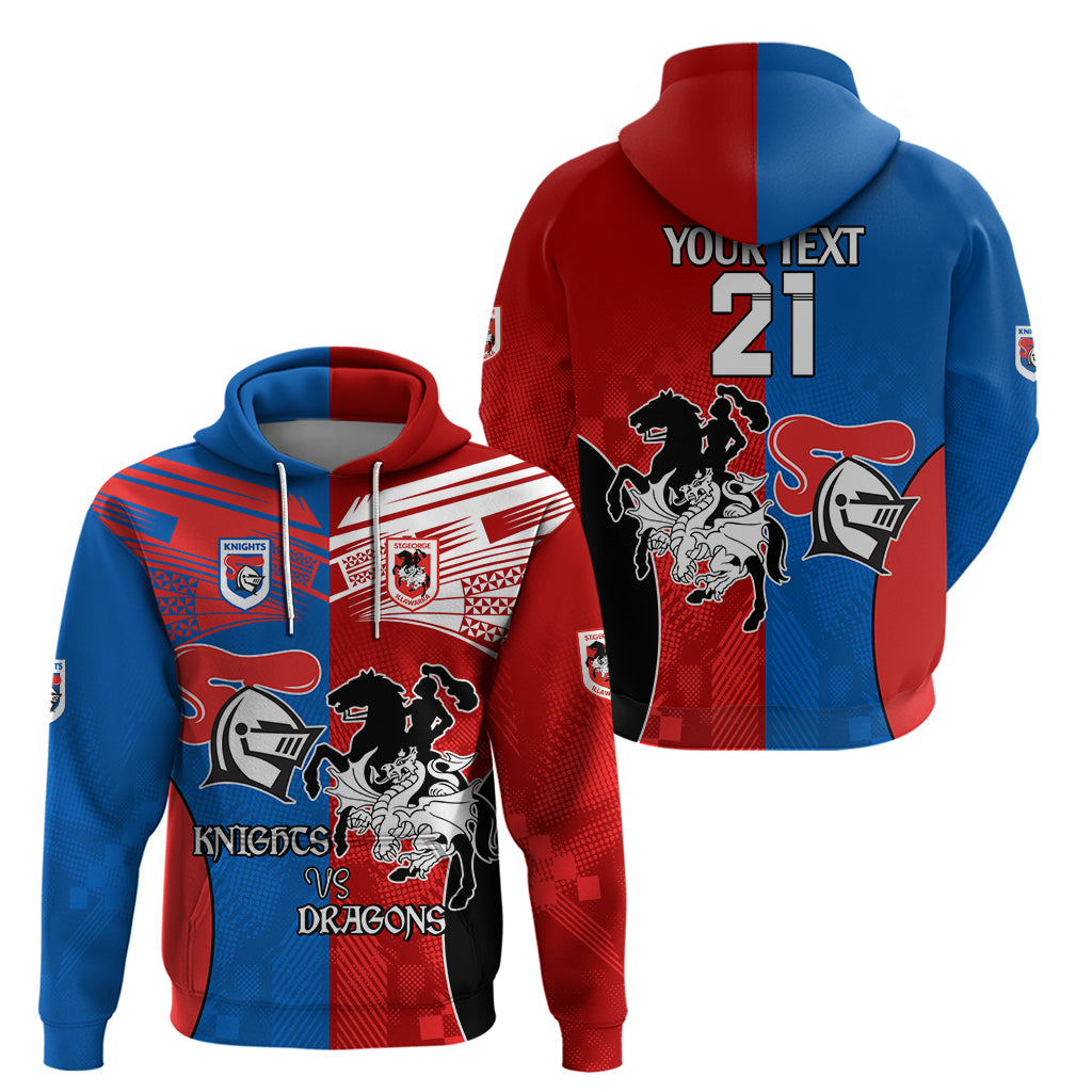 NRL Dragons and Knights Sporty Style Hoodie