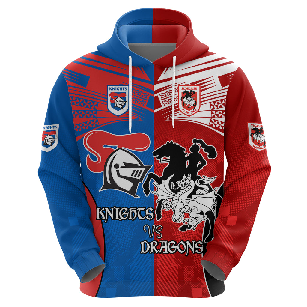 NRL Dragons and Knights Sporty Style Hoodie