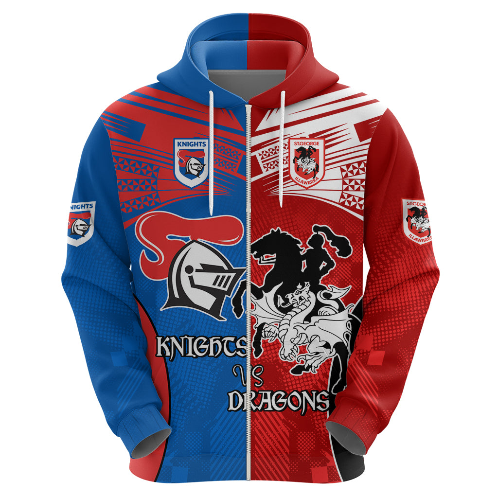 NRL Dragons and Knights Sporty Style Hoodie