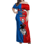 NRL Dragons and Knights Sporty Style Off Shoulder Maxi Dress