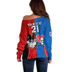NRL Dragons and Knights Sporty Style Off Shoulder Sweater