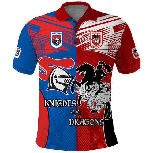 NRL Dragons and Knights Sporty Style Polo Shirt