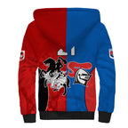 NRL Dragons and Knights Sporty Style Sherpa Hoodie