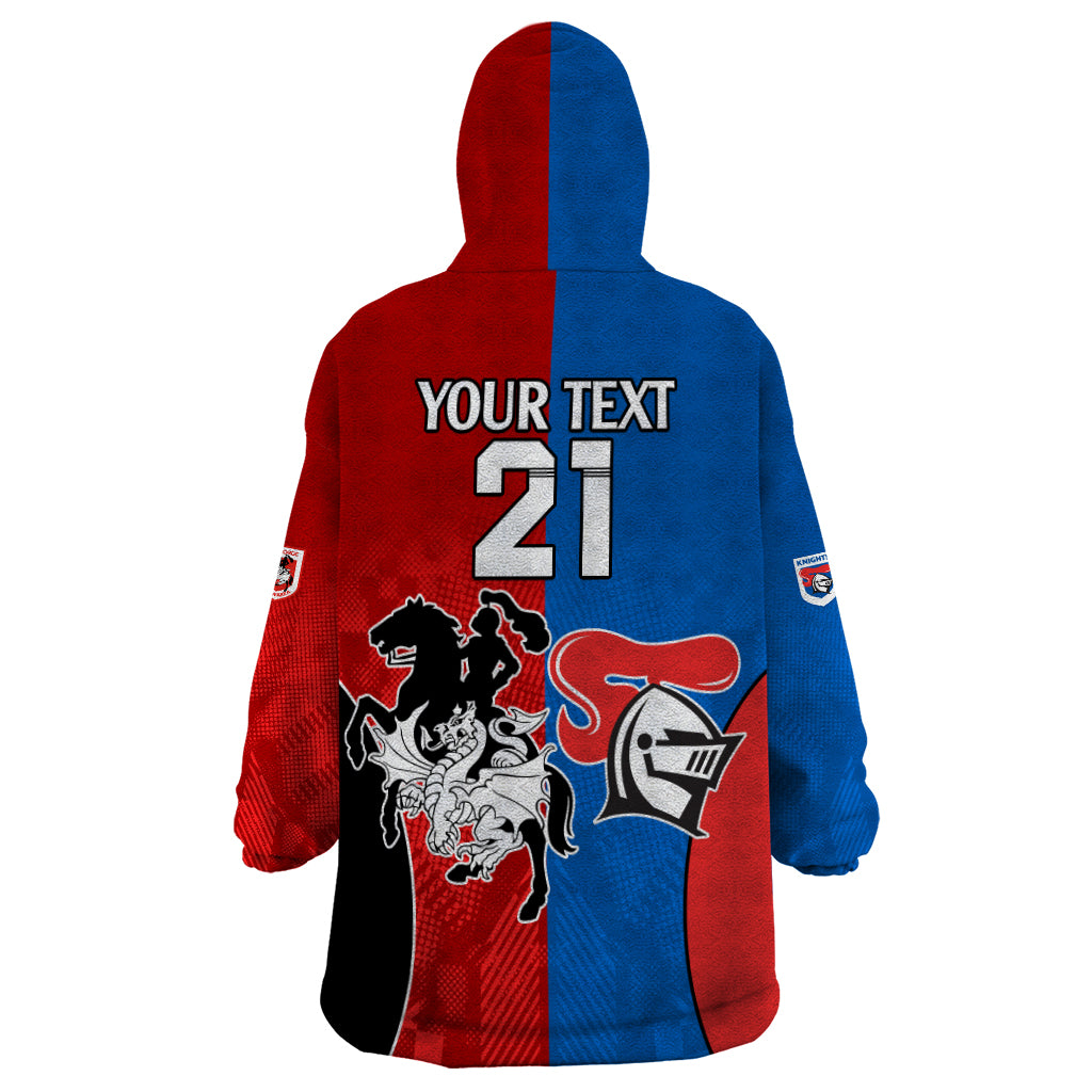 NRL Dragons and Knights Sporty Style Wearable Blanket Hoodie