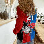 NRL Dragons and Knights Sporty Style Women Casual Shirt