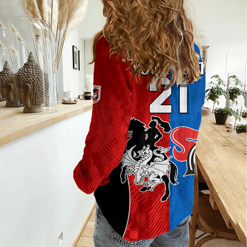 NRL Dragons and Knights Sporty Style Women Casual Shirt