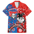 NRL Knights and Dragons Together Hawaiian Shirt Boomerang Indigenous Dots