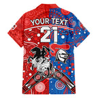 NRL Knights and Dragons Together Hawaiian Shirt Boomerang Indigenous Dots
