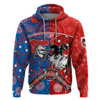 NRL Knights and Dragons Together Hoodie Boomerang Indigenous Dots