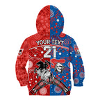 NRL Knights and Dragons Together Kid Hoodie Boomerang Indigenous Dots