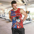 NRL Knights and Dragons Together Men Tank Top Boomerang Indigenous Dots