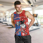 NRL Knights and Dragons Together Men Tank Top Boomerang Indigenous Dots