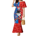 NRL Knights and Dragons Together Mermaid Dress Boomerang Indigenous Dots