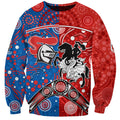 NRL Knights and Dragons Together Sweatshirt Boomerang Indigenous Dots