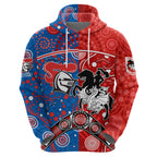 NRL Knights and Dragons Together Zip Hoodie Boomerang Indigenous Dots