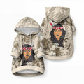 Personalized New Zealand Women's Day Pet Hoodie Maori Girl Feathers of Hope - Beige