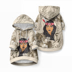 Personalized New Zealand Women's Day Pet Hoodie Maori Girl Feathers of Hope - Beige