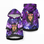 New Zealand Custom Women's Day Pet Hoodie Maori Girl Feathers of Hope - Purple