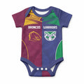 Custom Warriors-Broncos Baby Onesie Together Sporty Style