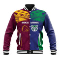 Custom Warriors-Broncos Baseball Jacket Together Sporty Style