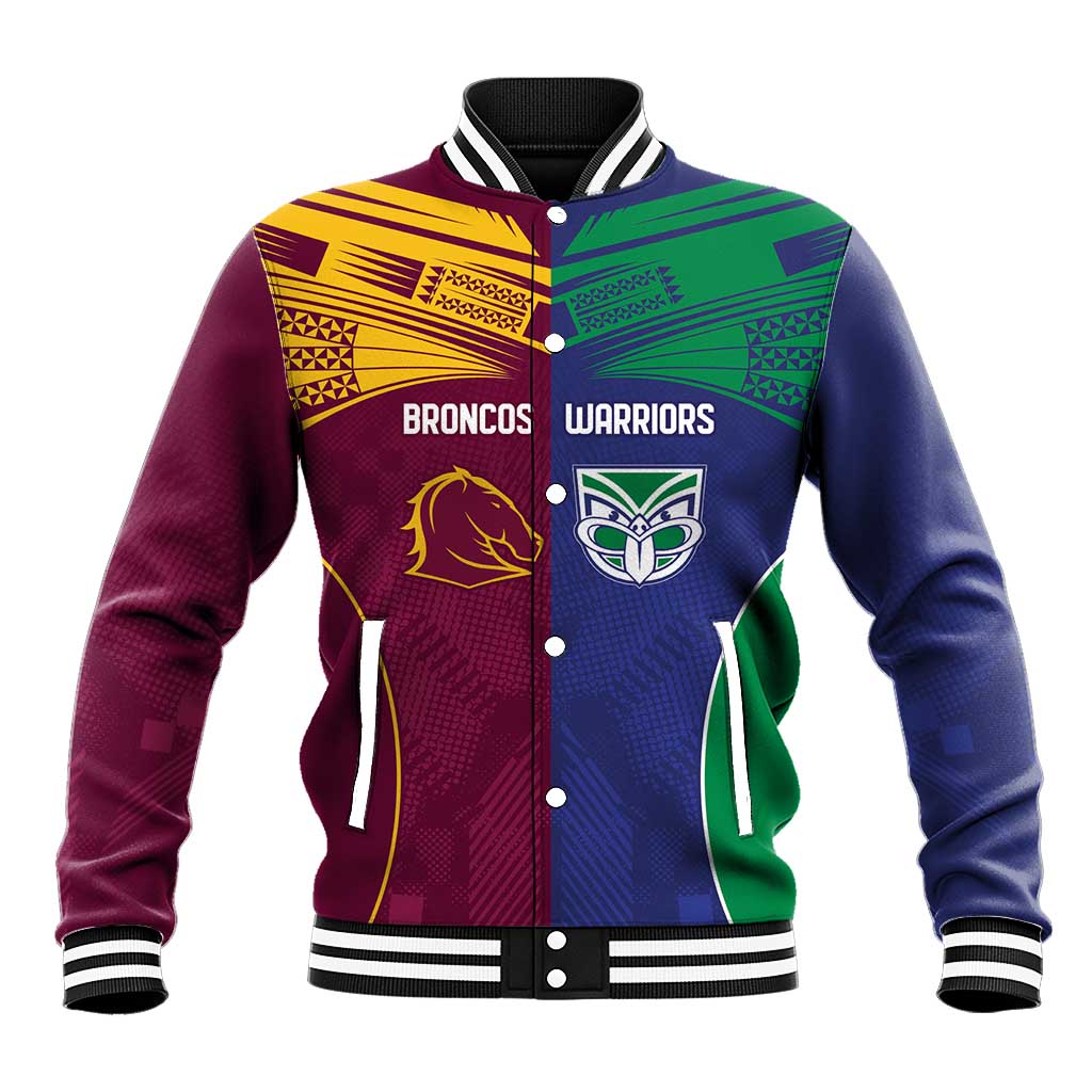 Custom Warriors-Broncos Baseball Jacket Together Sporty Style
