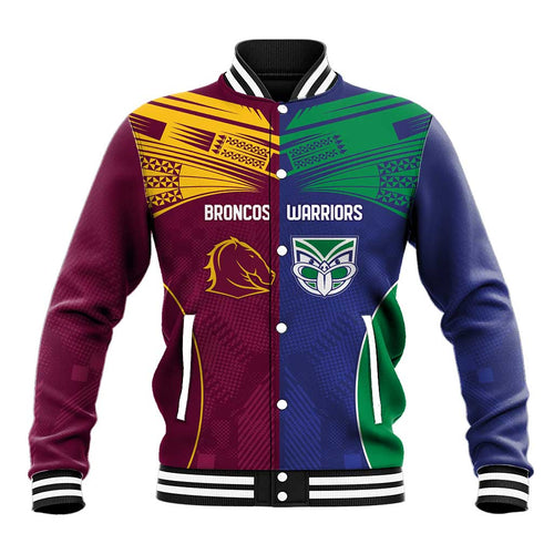Custom Warriors-Broncos Baseball Jacket Together Sporty Style