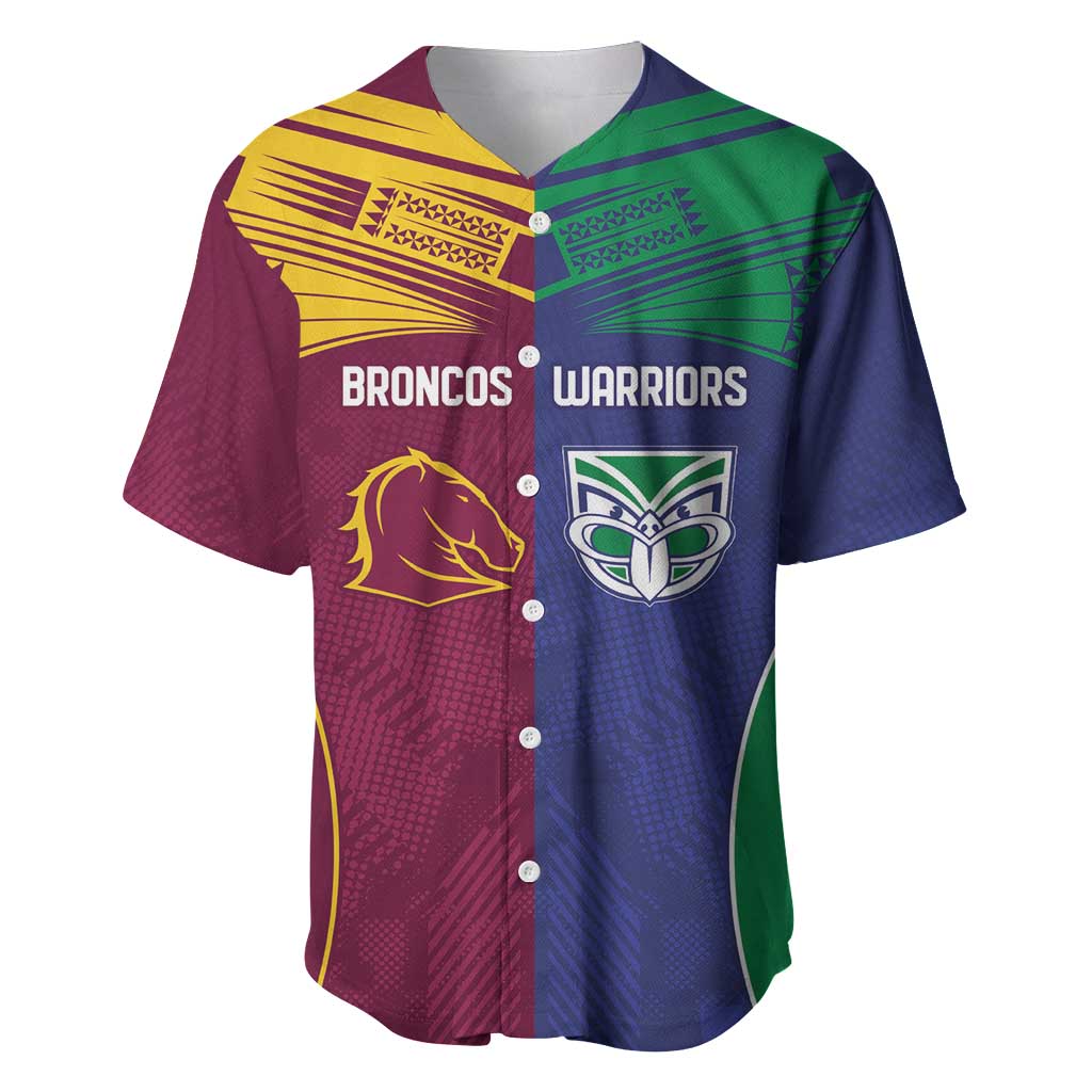 Custom Warriors-Broncos Baseball Jersey Together Sporty Style