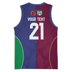 Custom Warriors-Broncos Basketball Jersey Together Sporty Style