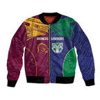 Custom Warriors-Broncos Bomber Jacket Together Sporty Style