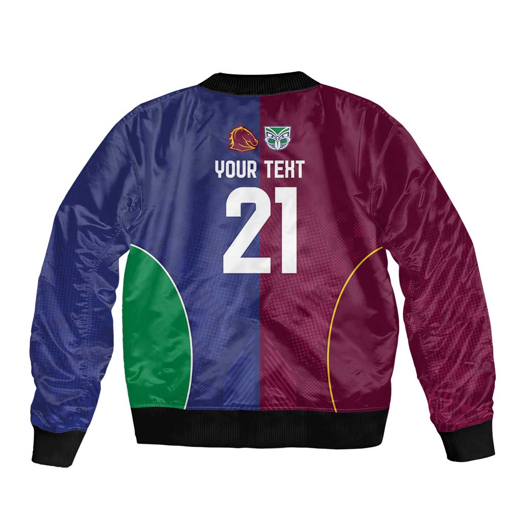 Custom Warriors-Broncos Bomber Jacket Together Sporty Style