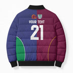 Custom Warriors-Broncos Bomber Puffer Jacket Together Sporty Style