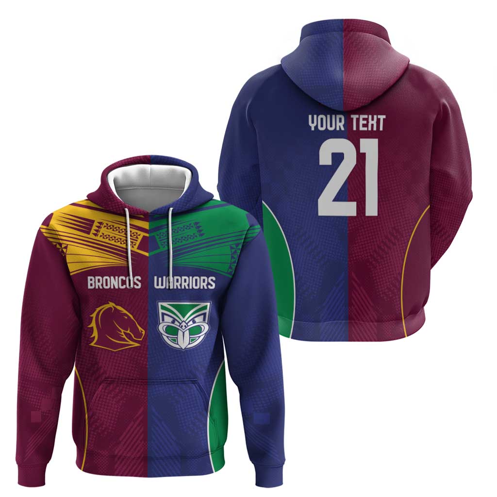 Custom Warriors-Broncos Hoodie Together Sporty Style