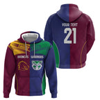 Custom Warriors-Broncos Hoodie Together Sporty Style