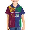 Custom Warriors-Broncos Kid Hawaiian Shirt Together Sporty Style