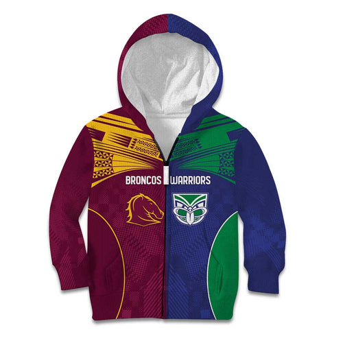 Custom Warriors-Broncos Kid Hoodie Together Sporty Style