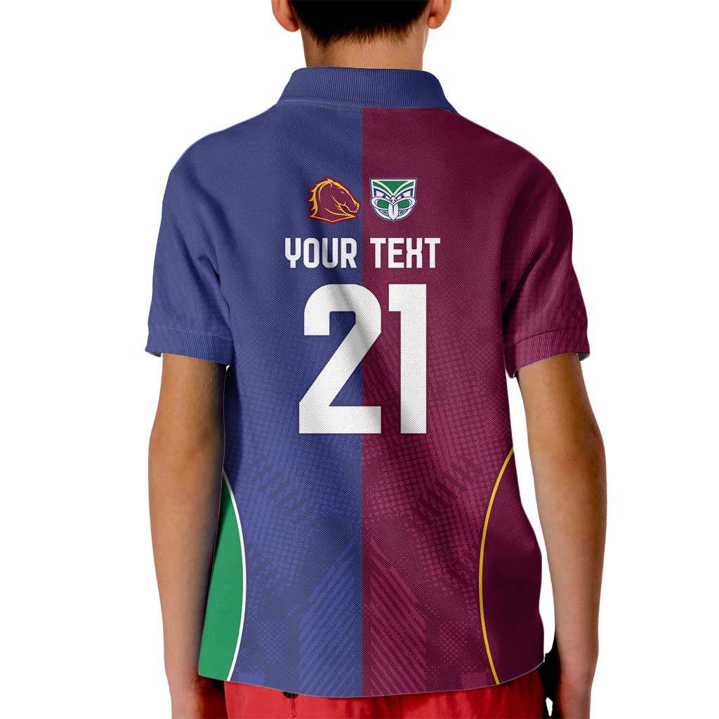 Custom Warriors-Broncos Kid Polo Shirt Together Sporty Style
