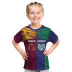 Custom Warriors-Broncos Kid T Shirt Together Sporty Style