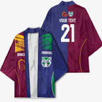 Custom Warriors-Broncos Kimono Together Sporty Style