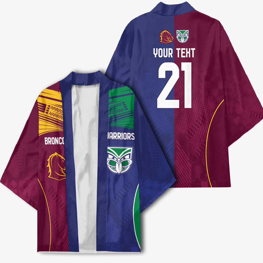 Custom Warriors-Broncos Kimono Together Sporty Style