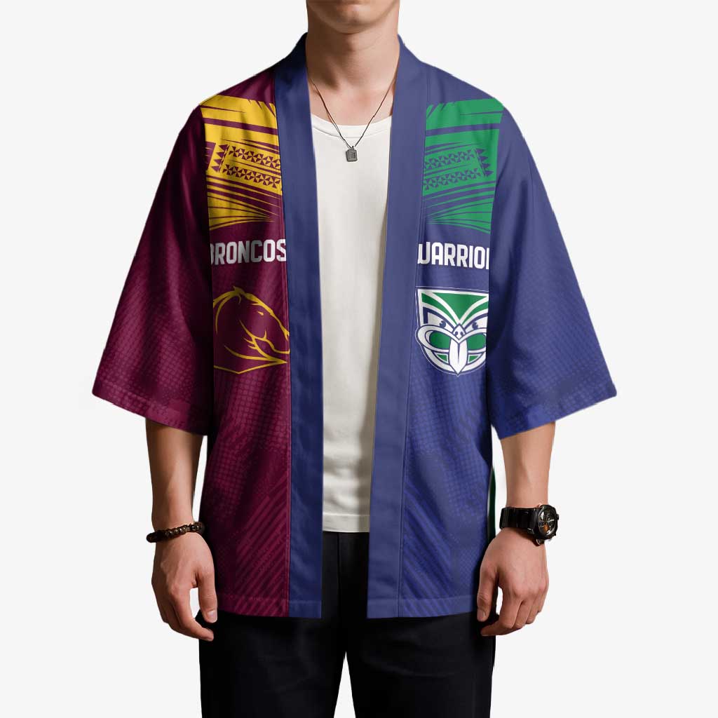 Custom Warriors-Broncos Kimono Together Sporty Style