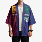 Custom Warriors-Broncos Kimono Together Sporty Style