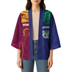 Custom Warriors-Broncos Kimono Together Sporty Style
