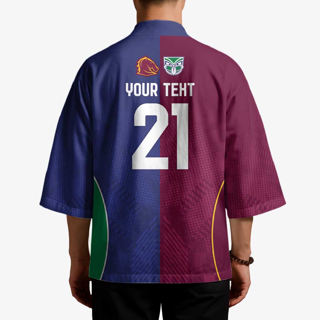 Custom Warriors-Broncos Kimono Together Sporty Style