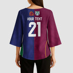 Custom Warriors-Broncos Kimono Sleeve Blouse Together Sporty Style